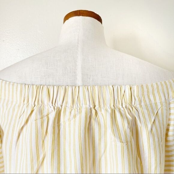 Anthropologie Maeve Yellow Off the Shoulder Linen Top Size 4 NWOT - Picture 6 of 7